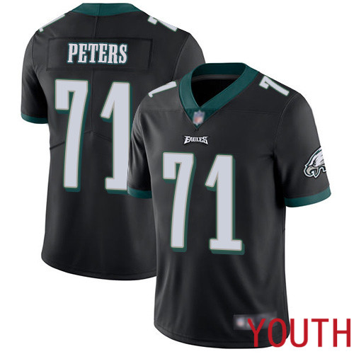 Youth Philadelphia Eagles #71 Jason Peters Black Alternate Vapor Untouchable NFL Jersey Limited Player Football->youth nfl jersey->Youth Jersey